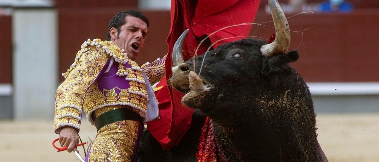 Emilio de Justo, con Ferrera y Manzanares, en los toros del sábado de feria en Plasencia.