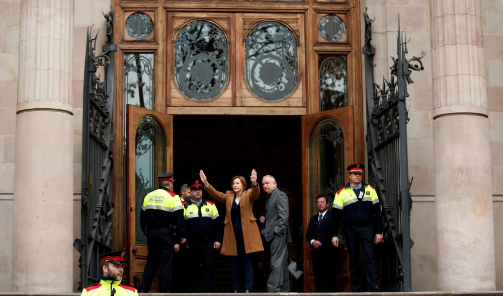 El independentismo catalán apoya a Forcadell antes de declarar