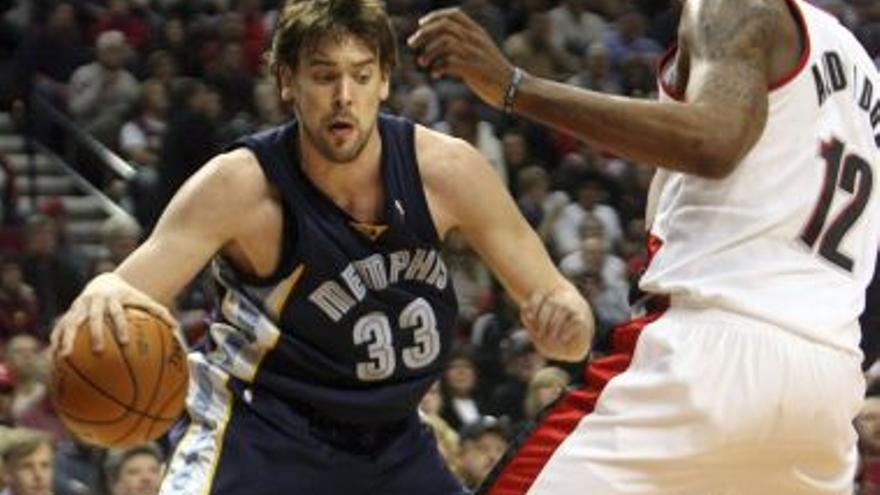 Marc Gasol se exhibe ante los Portland Trail Blazers (106-96) y apunta su segundo doble-doble de la temporada