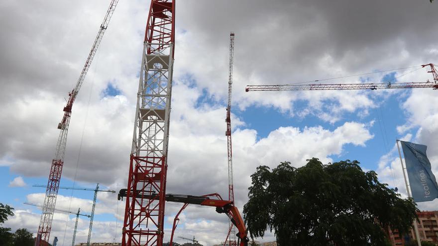 Obras de una promoción de viviendas en Málaga capital.