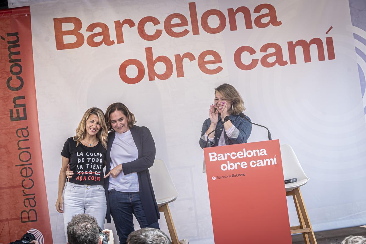 Acto electoral en Nou Barris de Ada Colau y Yolanda Díaz