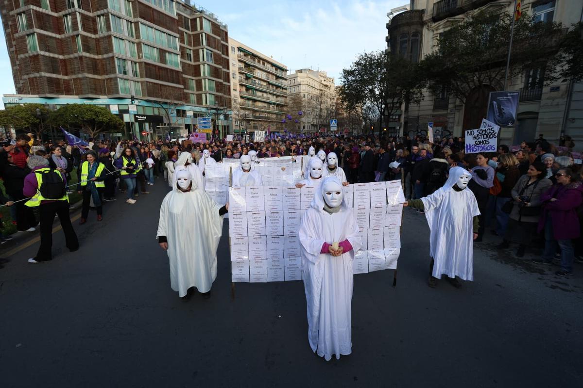 8M en València 2026: Las calles de València se tiñen de morado en el día de la mujer