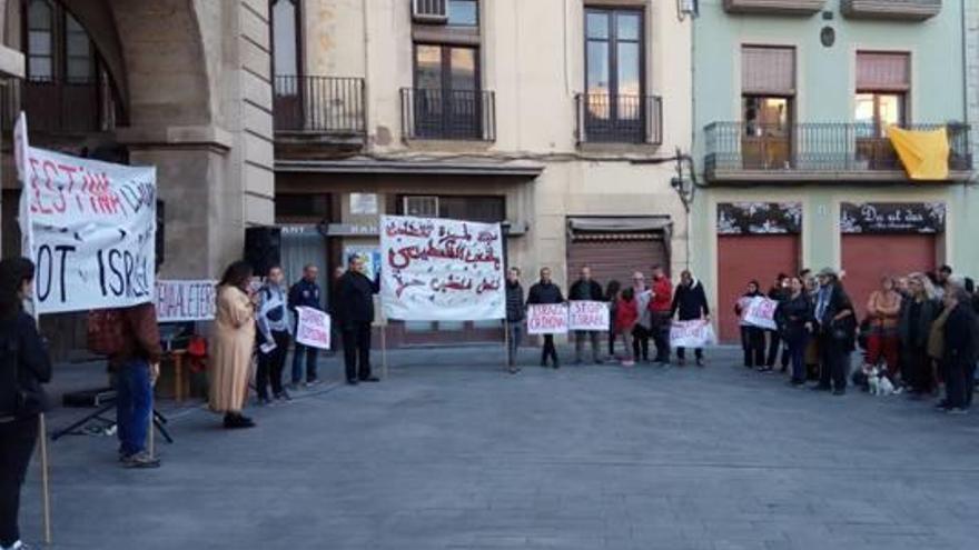 Acte de suport a Palestina a la plaça Major