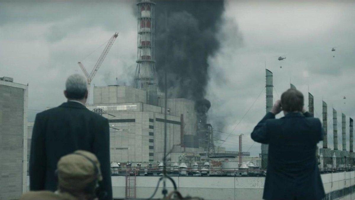 Stellan Skarsgärd y Jared Harris, en una imagen de 'Chernobyl'