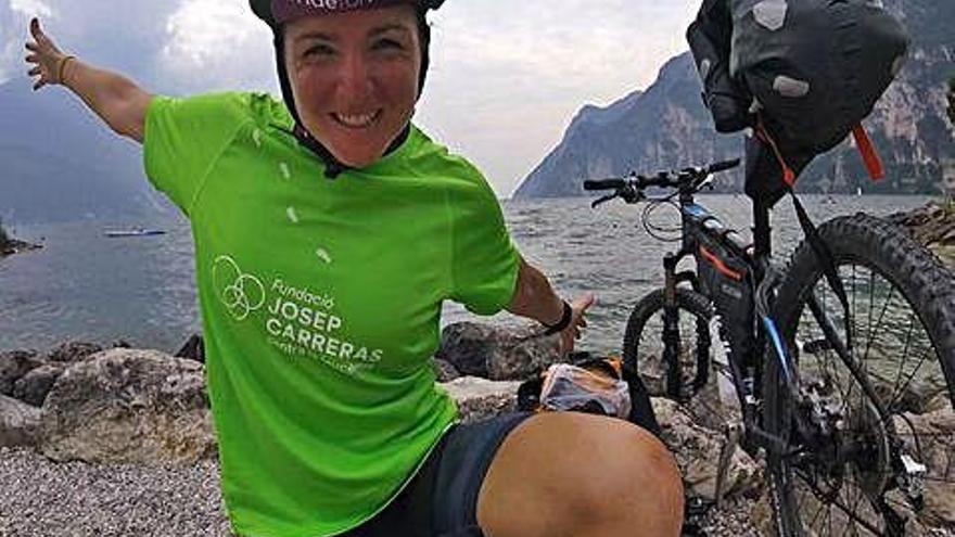 La Raquel Castillo, a la seva arriba al llac Di Garda.