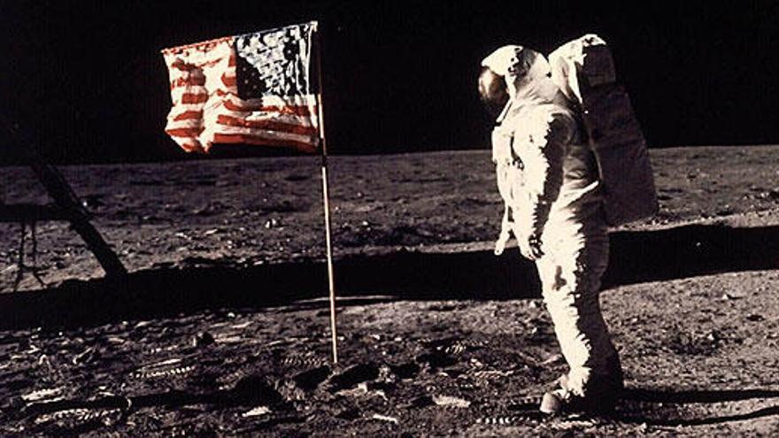 Buzz Aldrin, en la primera llegada del hombre  la Luna.
