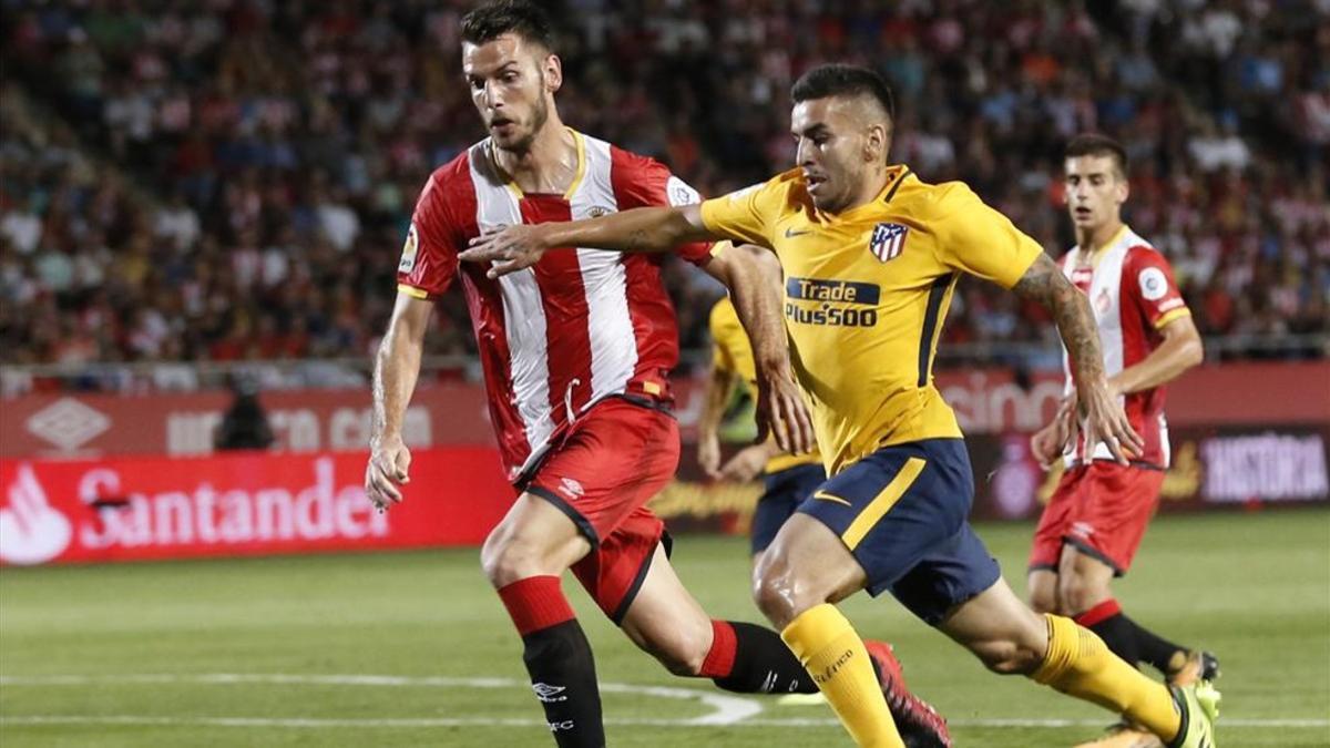 Alcalá en el choque contra el Alético de Madrid