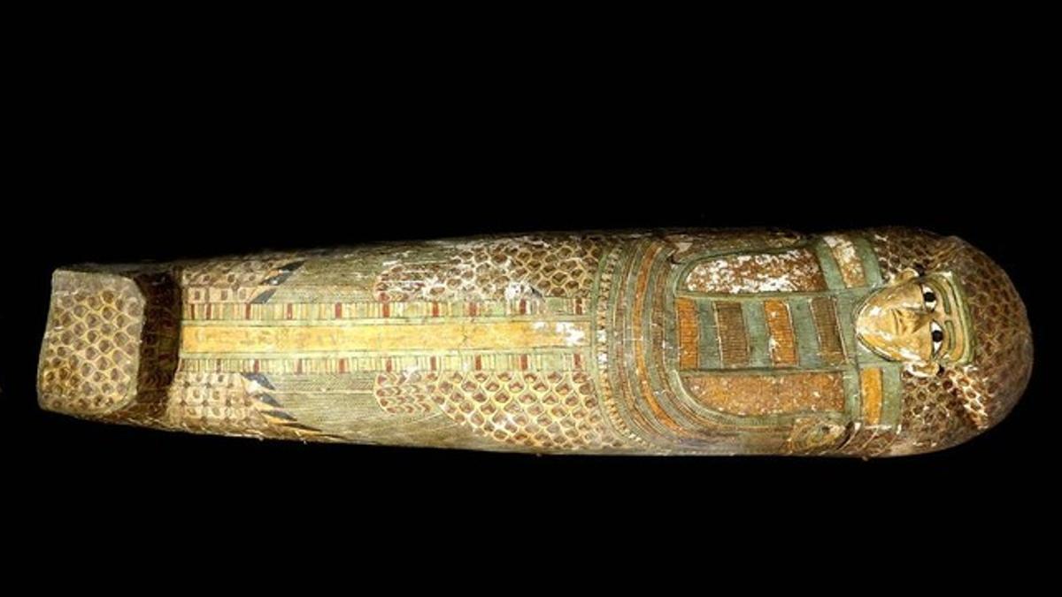 Sarcófago hallado intacto por los arqueólogos españoles del proyecto Djehuty.