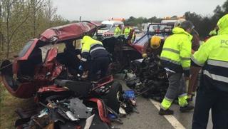 Seis de las siete víctimas mortales del accidente de Figueres iban sin cinturón de seguridad