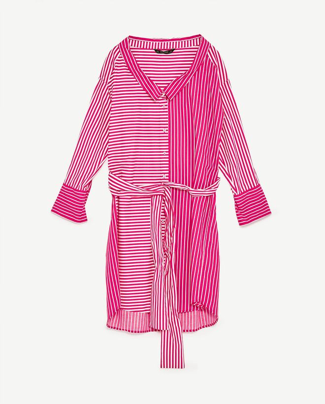 El 'uniforme' de oficina de Zara: Vestido camisero (29,95 euros).
