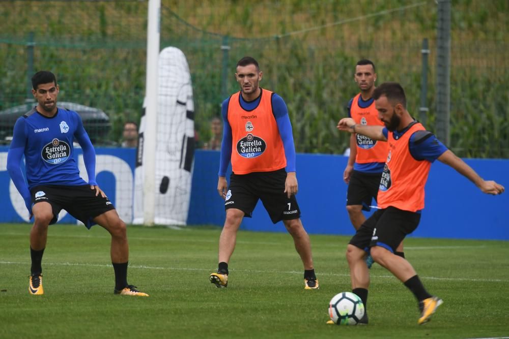 Lucas ya entrena con el grupo tras volver al Dépor