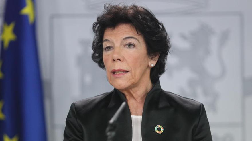 La portavoz del Ejecutivo, Isabel Celaá.