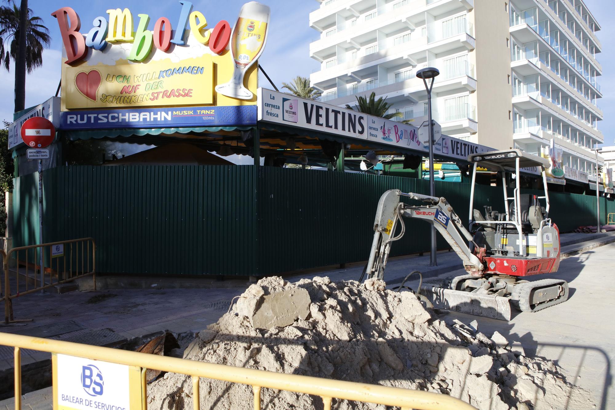 Die Schinkenstraße auf Mallorca ist derzeit eine Baustelle