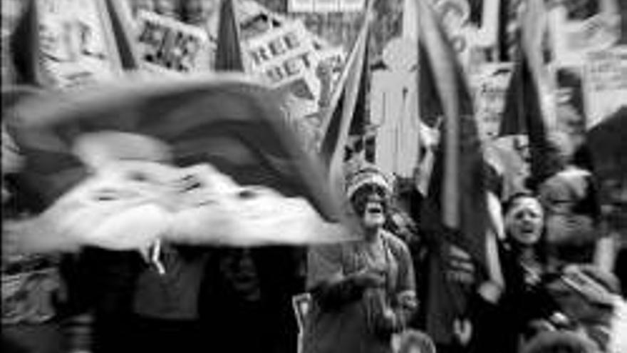 Marcha de protesta en Madrid en apoyo de los tibetanos