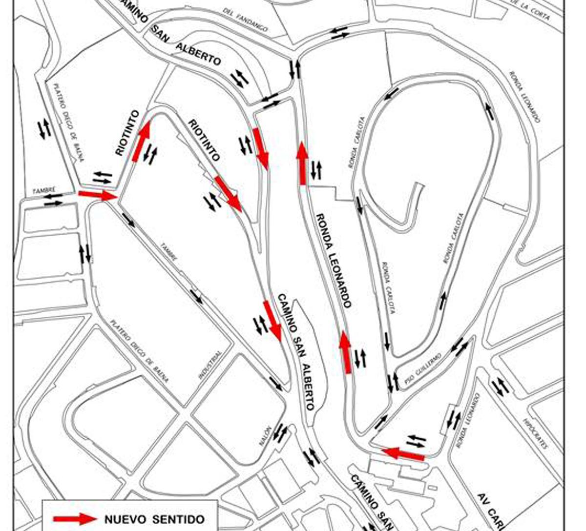 Cambios en el tráfico del Camino San Alberto.