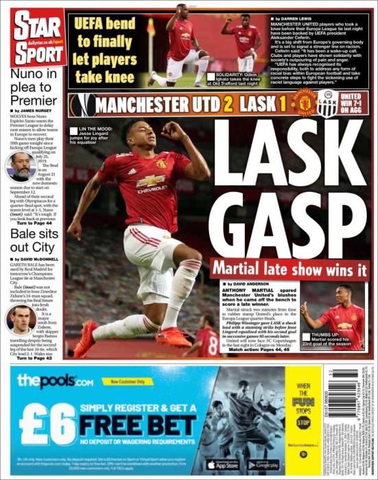 Portada STAR SPORT jueves 6 agosto 2020