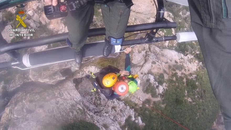 Rescatan a un barranquista accidentado en el Torrent de L’Ofre