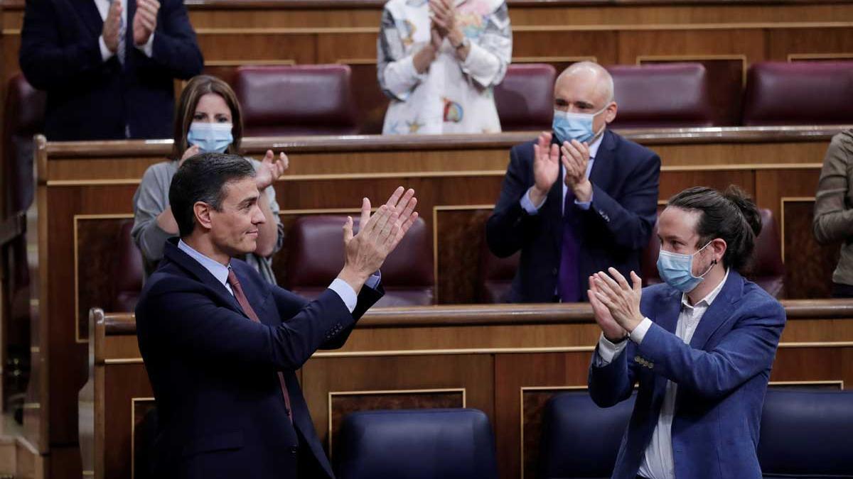 El presidente del Gobierno, Pedro Sánchez y el vicepresidente segundo, Pablo Iglesias.