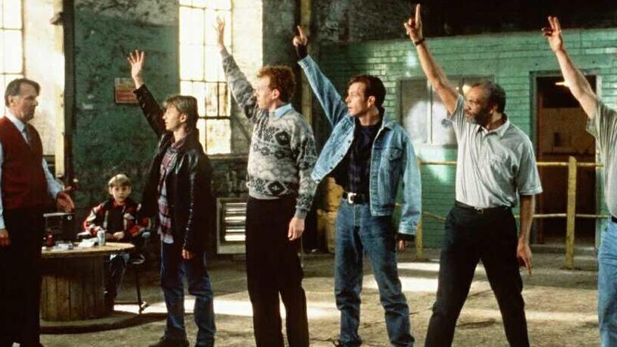 Els actors de &#039;The Full Monty&#039; en una imatge del film.