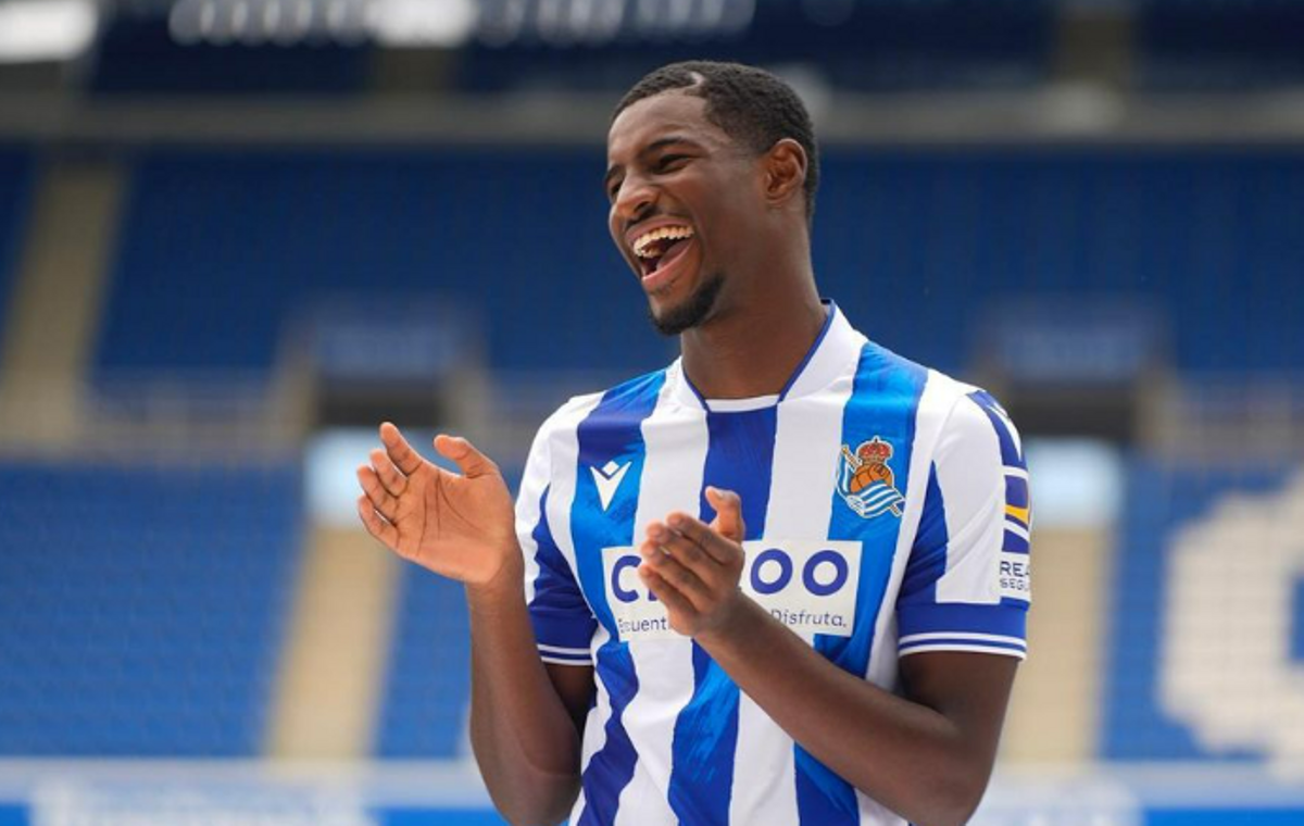 Mohamed-Ali Cho, en su presentación con la Real Sociedad.