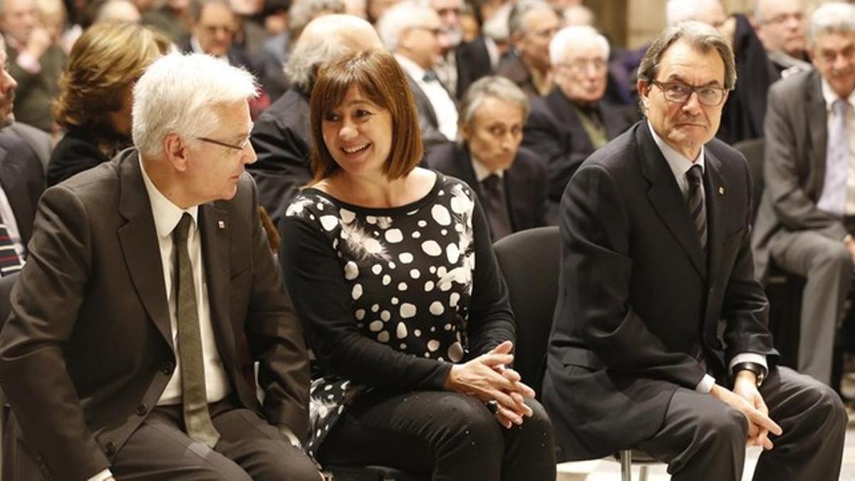 Artur Mas, Francina Armengol y Ferran Mascarell en la apertura de los actos del año Ramón Llull.