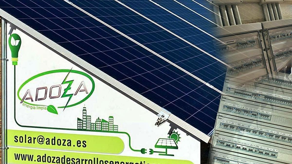 Instalación fotovoltaica realizada por Adoza. |