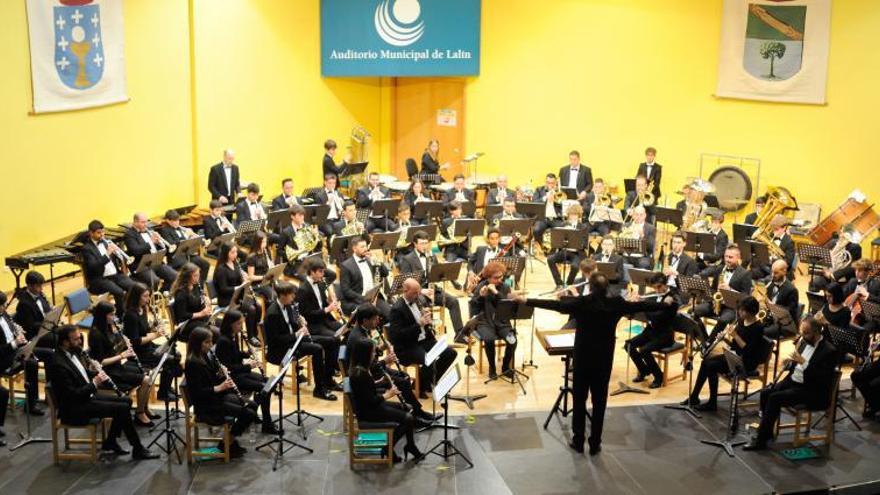 Concierto de la Banda de Lalín, ayer por la tarde, 
en el Auditorio Municipal.  