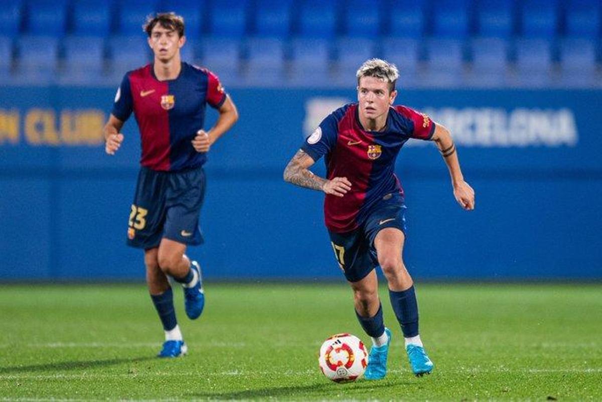 Rubén López con el Barça Atlètic