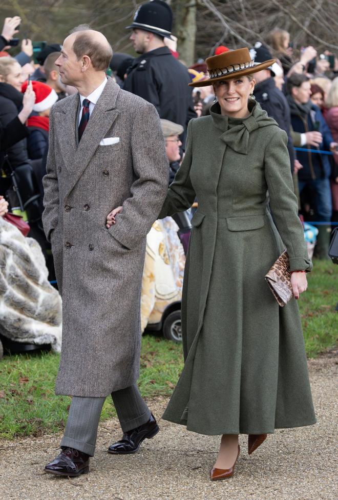El príncipe Eduardo y Sophie de Edimburgo durante el último acto público de Kate Middleton.