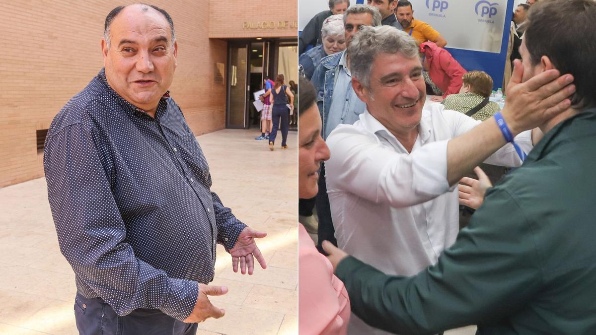 El alcalde de Beferri, el socialista Luis Vicente Mateo, que repite, y el próximo alcalde de Orihuela, el popular José Vegara.
