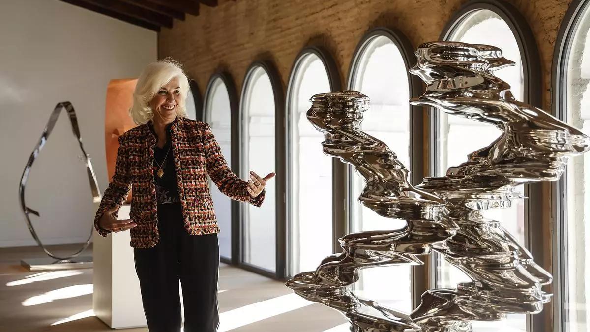 Hortensia Herrero, en la inauguración de una exposición en su centro de arte.