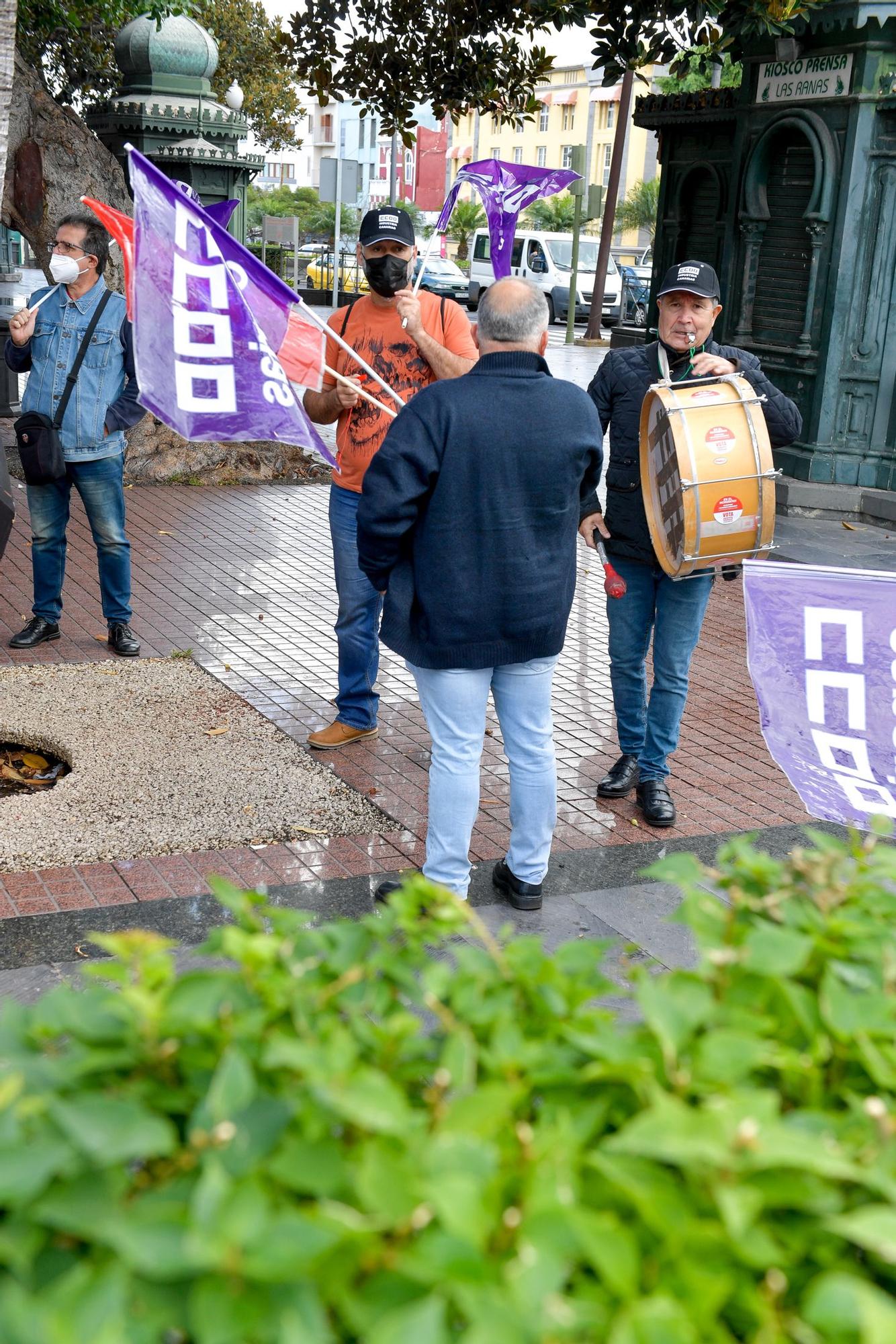 Protesta de los trabajadores de JSP en Las Palmas de Gran Canaria (03/12/2021)