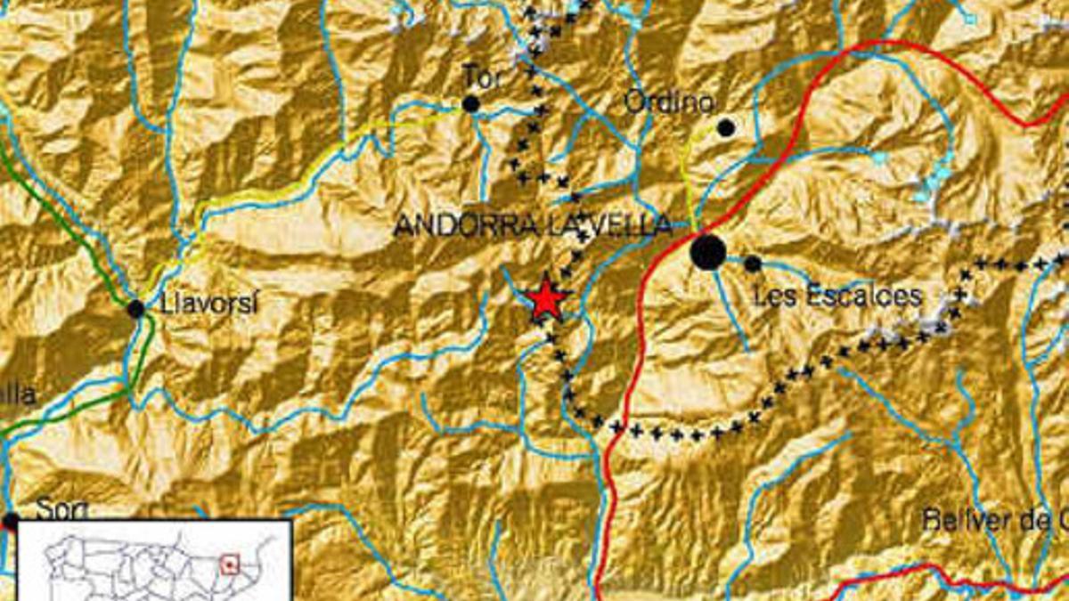 Un terremoto de 3,3 grados se ha dejado notar en Andorra.