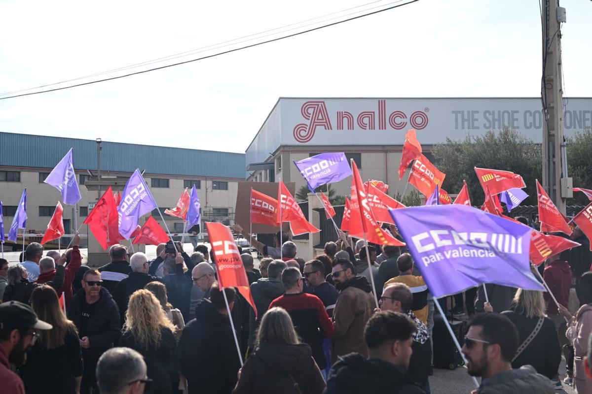 Protesta de los trabajadores de Analco en Elche