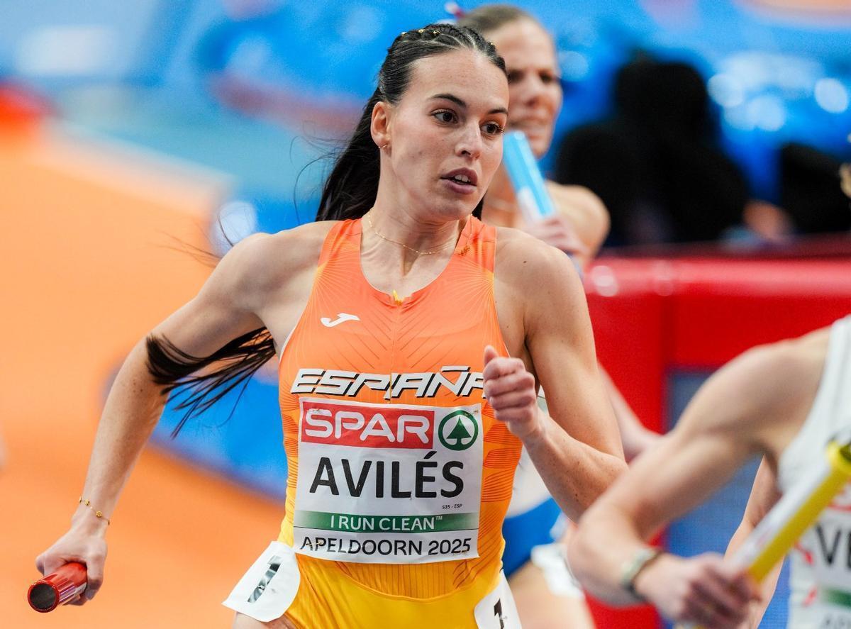 Carmen Avilés, en pleno esfuerzo durante una prueba.