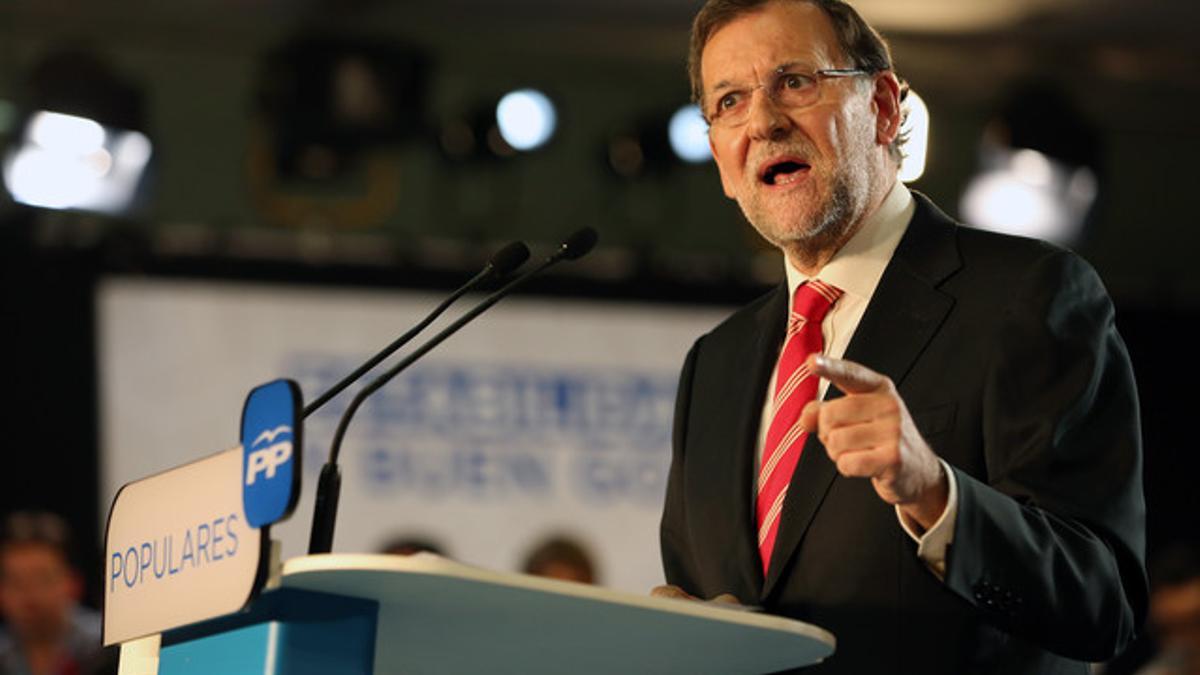 Mariano Rajoy, durante las jornadas del PP en Barcelona.