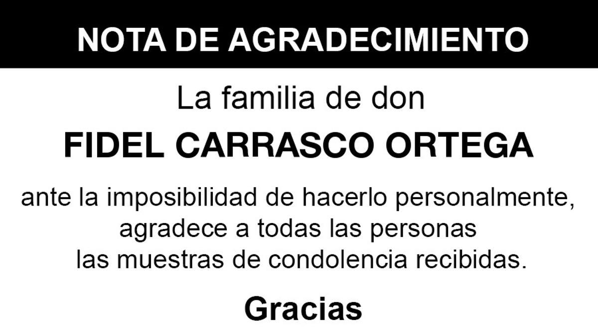 Nota Fidel Carrasco Ortega