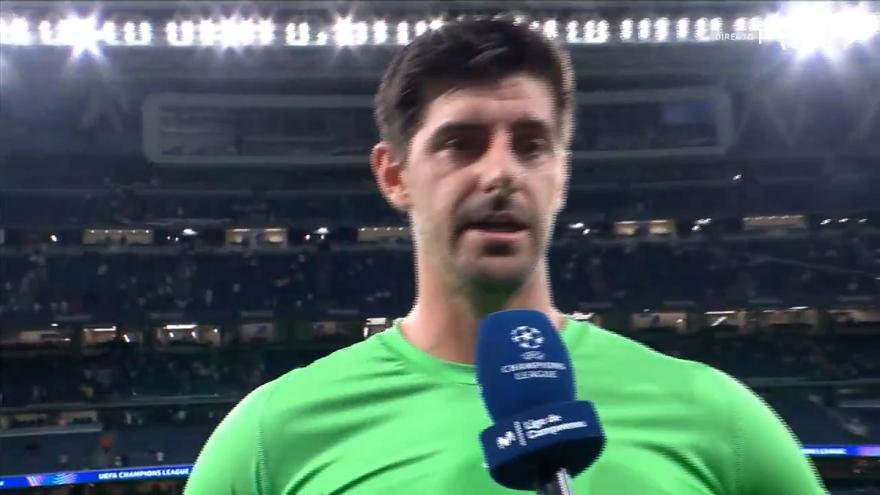 Courtois: "Estoy para ayudar y estoy muy contento con la parada a Vlahovic"