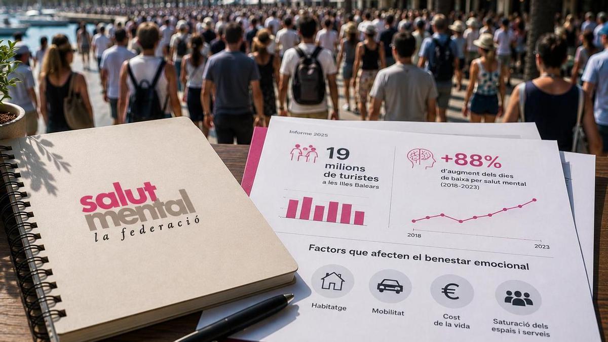 La Federación de Salud Mental de Mallorca asegura que Baleares recibió más de 19 millones de turistas en 2025