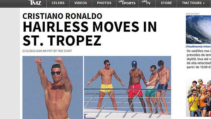 Cristiano Ronaldo baila sobre un yate en Saint Tropez.