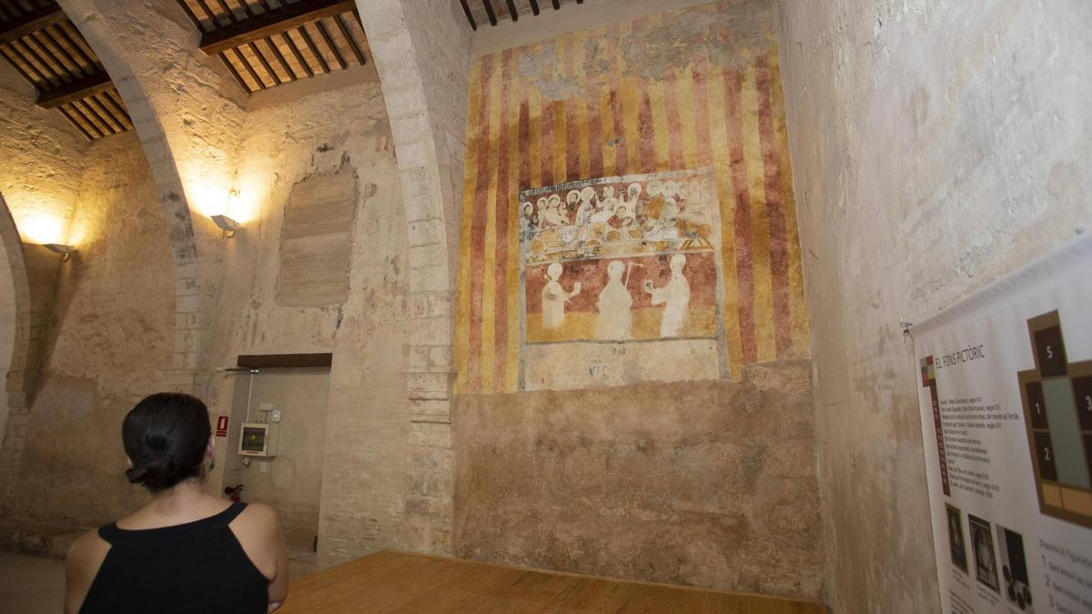 Las pinturas góticas de la ermita de Sant Roc de Carcaixent, en una imagen de archivo.