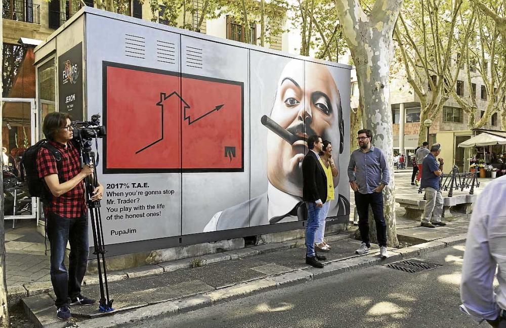 La Rambla se convierte  en un gran lienzo urbano