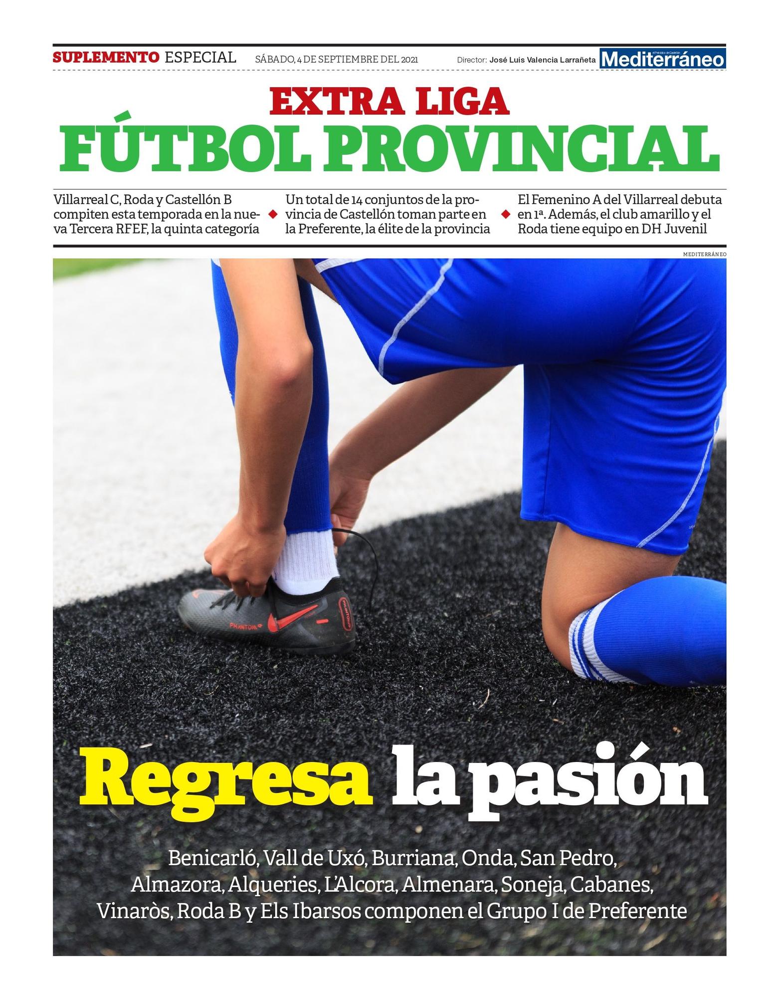 Portada del suplemento de fútbol provincial