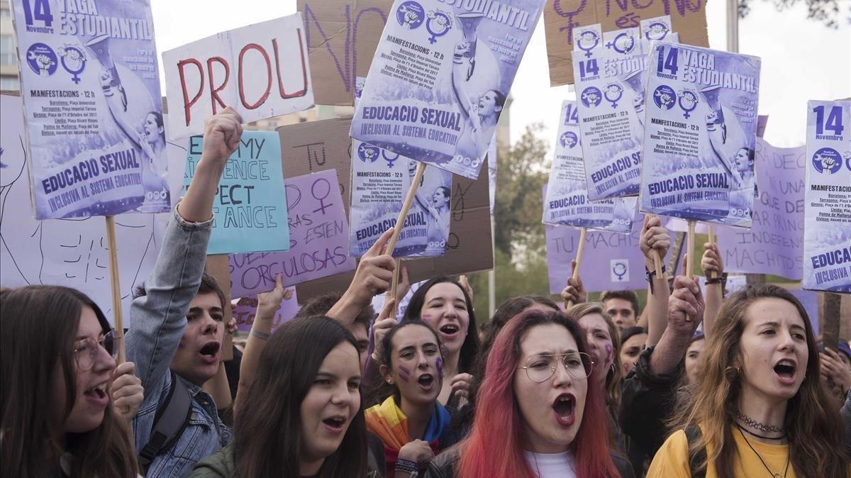 lainz45891404 barcelona  14 de noviembre 2018  manifestaci n de estudiante181114151816