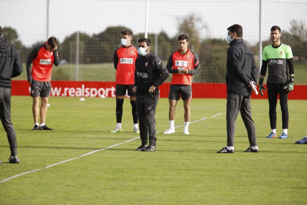 Entrenamiento del Sporting en Mareo.