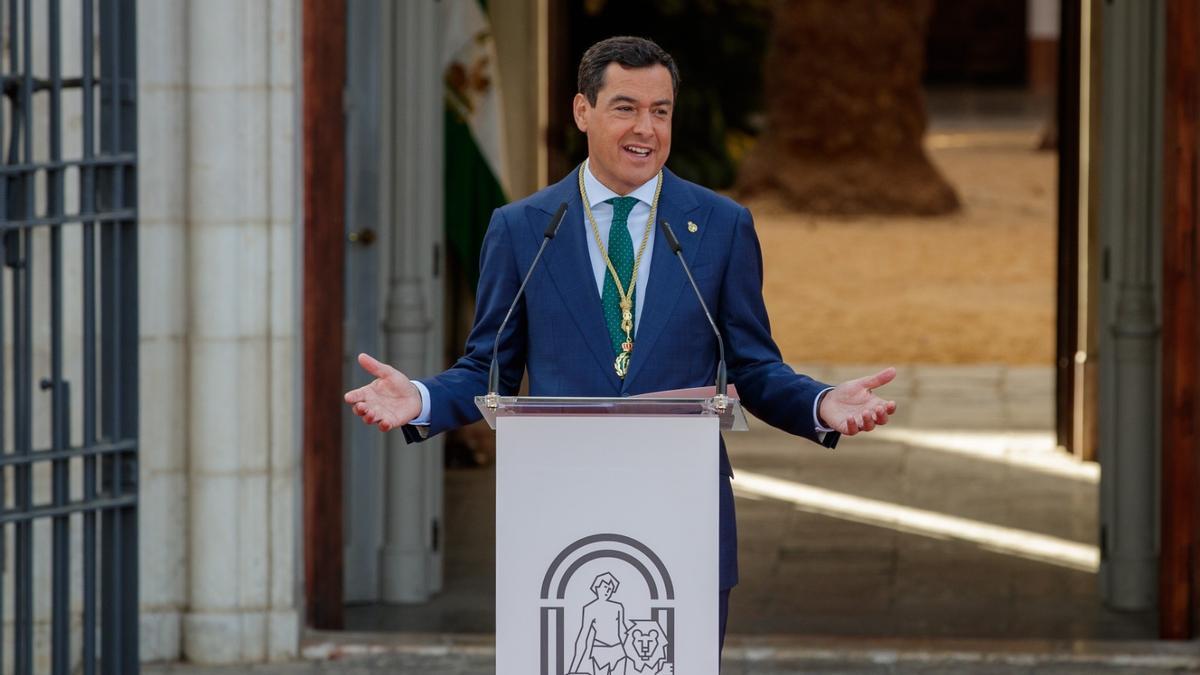 Juanma Moreno en la toma posesión como presidente de La Junta de Andalucía
