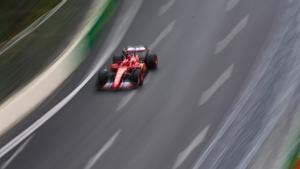 Charles Leclerc , durante la clasificación en Bakú