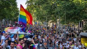 Barcelona 19/07/2025 Barcelona Acto central del Pride en Barcelona, manifestación unitaria. AUTOR: JORDI OTIX
