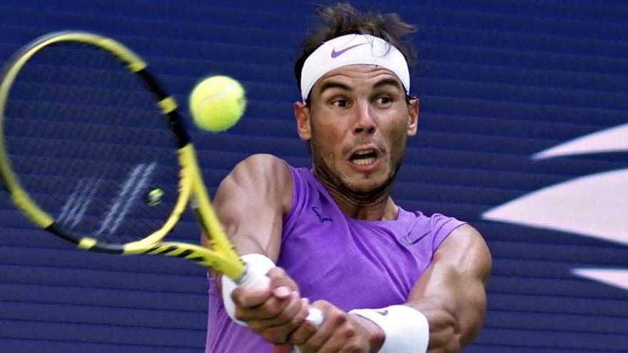 Rafa Nadal, en un momento del partido ante Hyeon Chung.