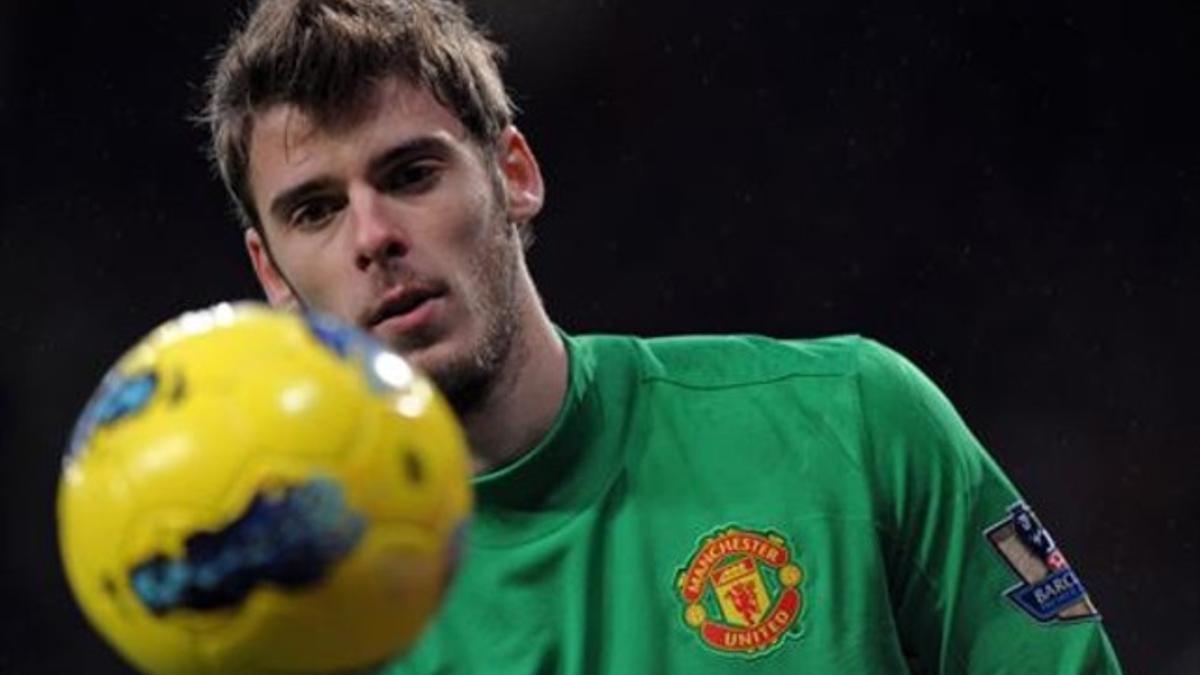 De Gea, en un partido con el Manchester United